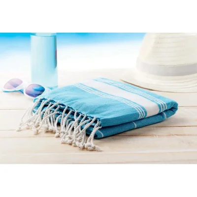 More Than Gifts Beach towel Malibu, cotton, 170 x 90 cm, light blue