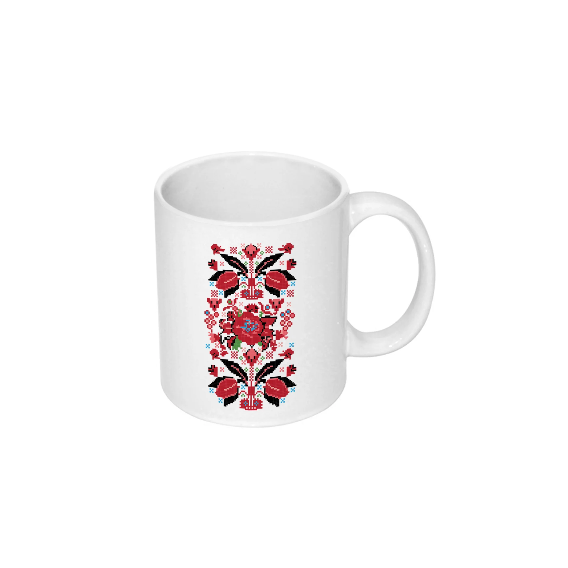 Gift&Go Чаша Bulgaria - Шевица 2, керамична, клас АА, бяла, 330 ml, в кутия