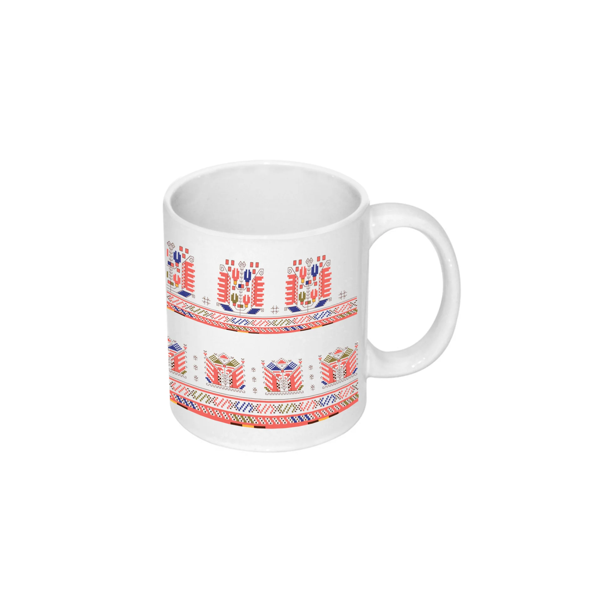 Gift&Go Чаша Bulgaria - Шевица 4, керамична, клас АА, бяла, 330 ml, в кутия