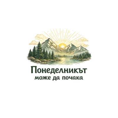 Gift&Go Канче с дръжка Nature - Понеделникът може да почака, емайлирано, бяло, 360 ml