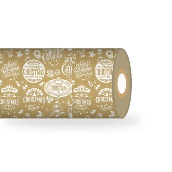 Colibri Christmas Wrapping Film, roll, width 300 mm, length 30 m, gold