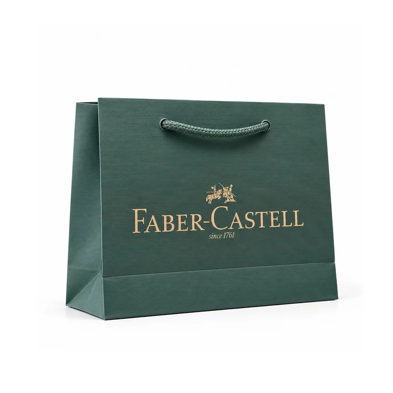 FABER-CASTELL CARDBOARD BAG GREEN MEDIUM