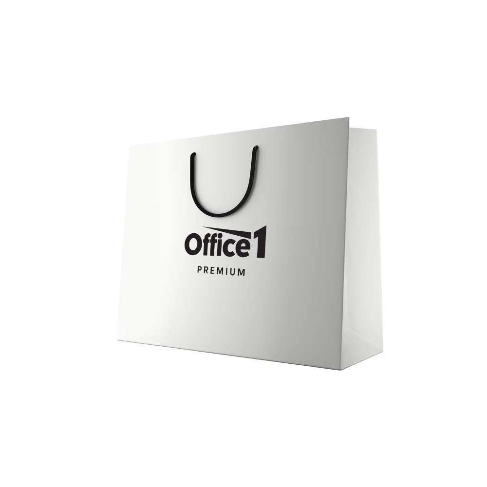 Office 1 Хартиена торбичка Deluxe, бяла, 52 х 37 х 17 cm
