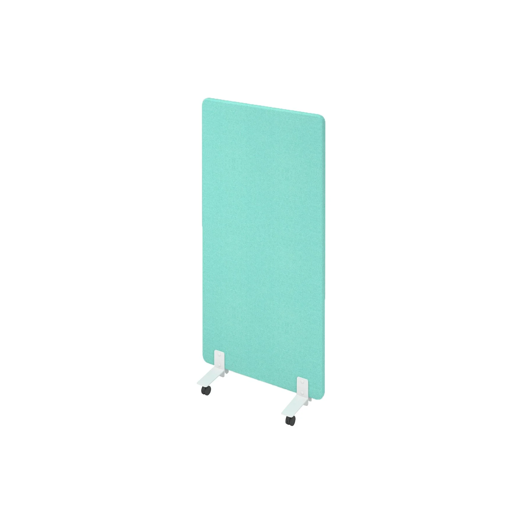Acoustic divider Narbutas Free Standing, 800 x 36 x 1600 mm, fabric Velito Presto light mint, chipboard 16 mm