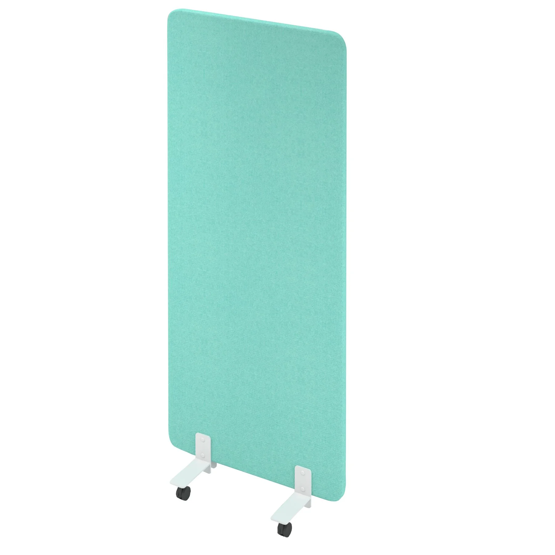Acoustic divider Narbutas Free Standing, 800 x 36 x 1800 mm, fabric Velito Presto light mint, chipboard 16 mm