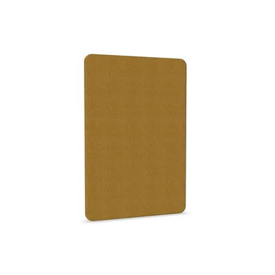 Acoustic panel Narbutas, free-standing, 800 x 36 x 1200 mm, chipboard 16 mm, mustard