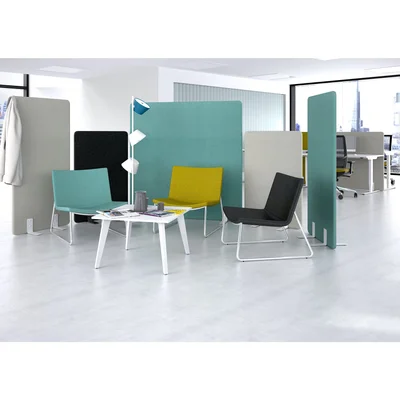 Шумоизолиращ преграден панел Narbutas Free Standing, свободностоящ, 800 x 36 x 1200 mm, дамаска Velito Presto светла мента, ПДЧ 16 mm