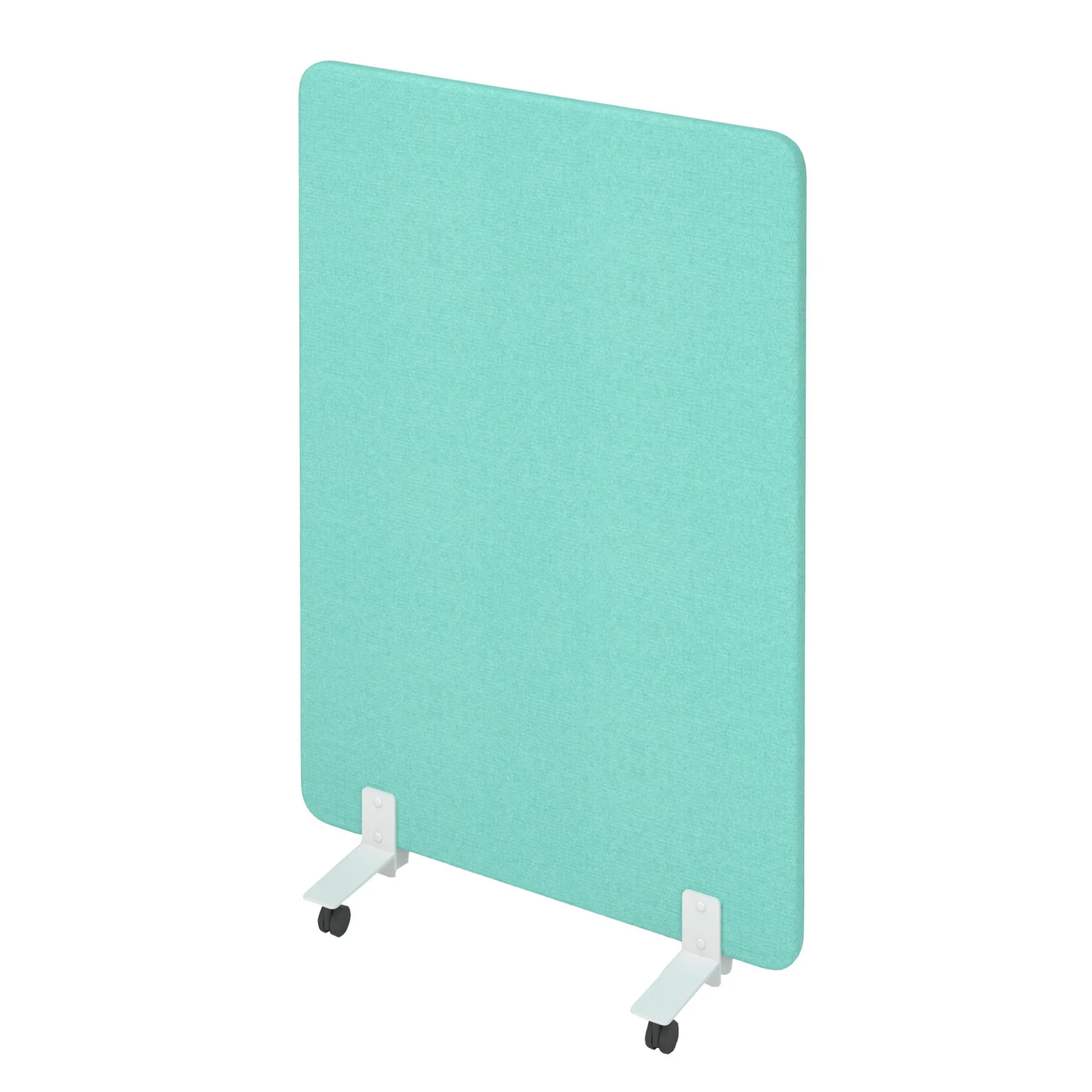 Acoustic divider Narbutas Free Standing, 1000 x 36 x 1400 mm, fabric Velito Presto light mint, chipboard 16 mm