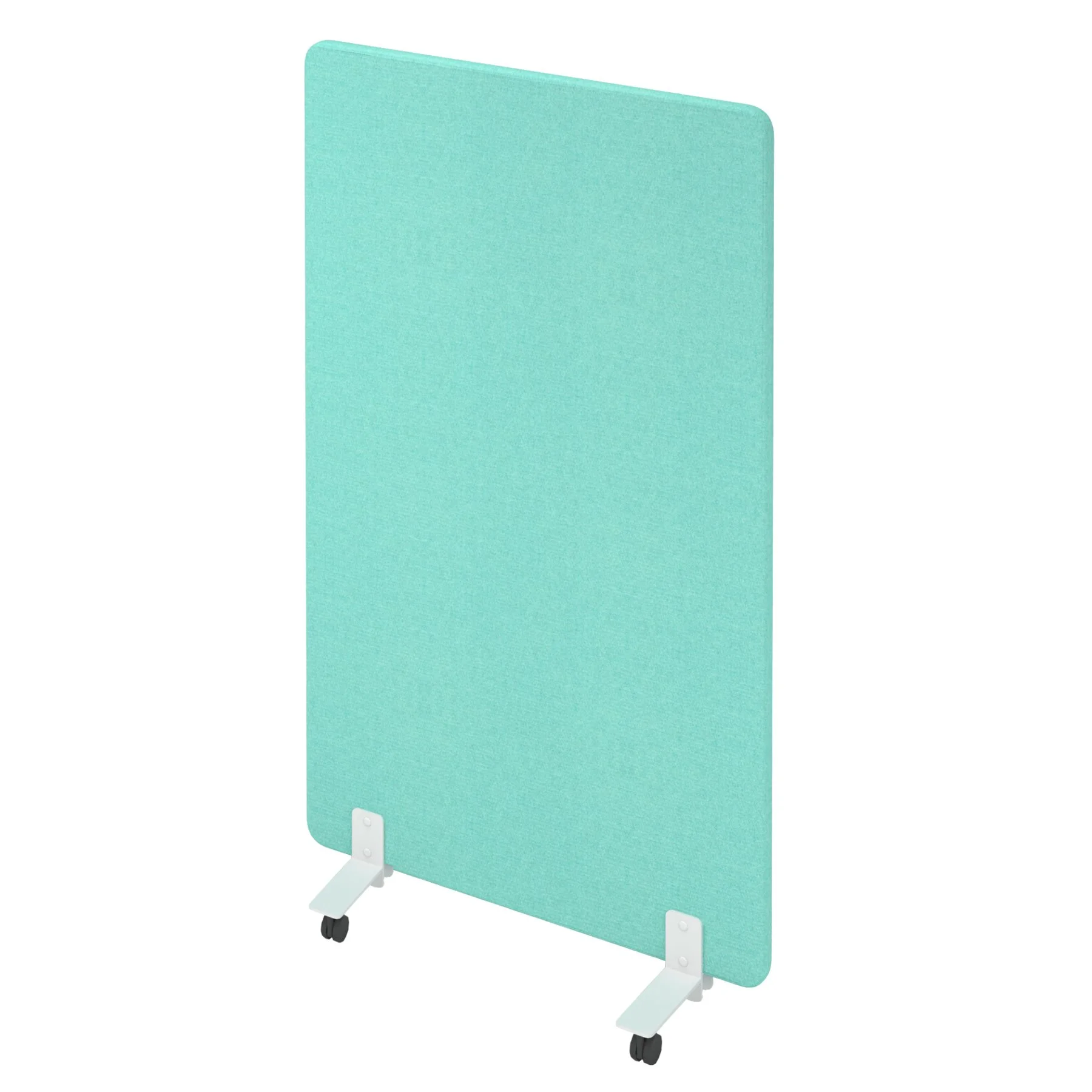 Acoustic divider Narbutas Free Standing, 1000 x 36 x 1600 mm, fabric Velito Presto light mint, chipboard 16 mm