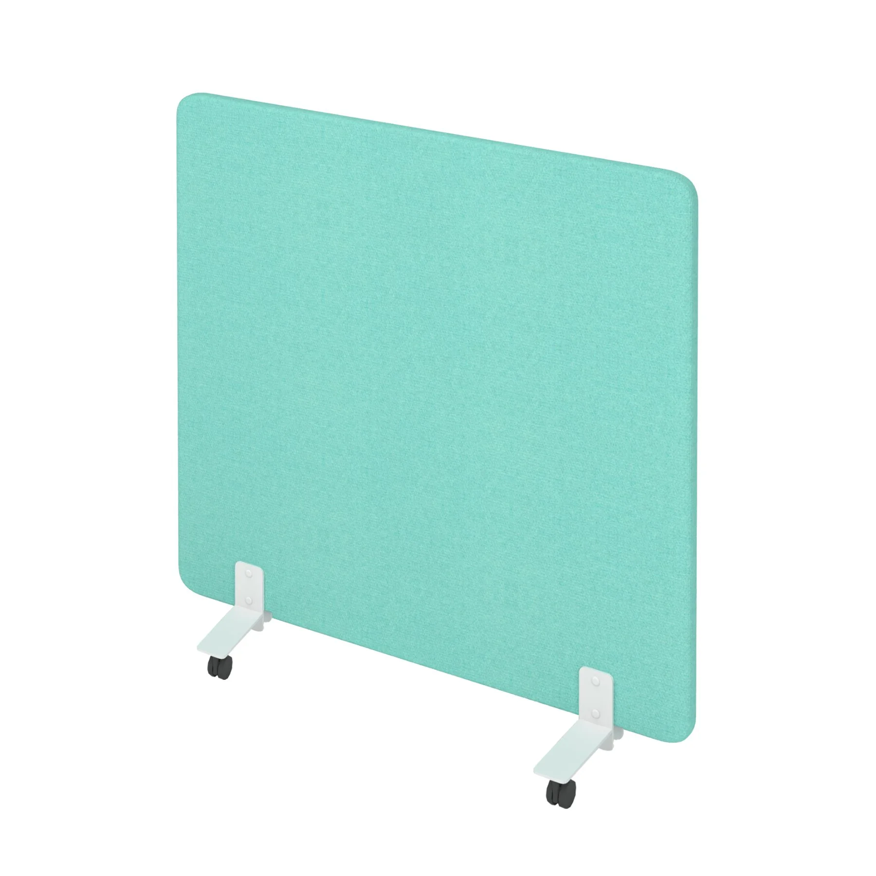 Acoustic divider Narbutas Free Standing, 1200 x 36 x 1200 mm, fabric Velito Presto light mint, chipboard 16 mm