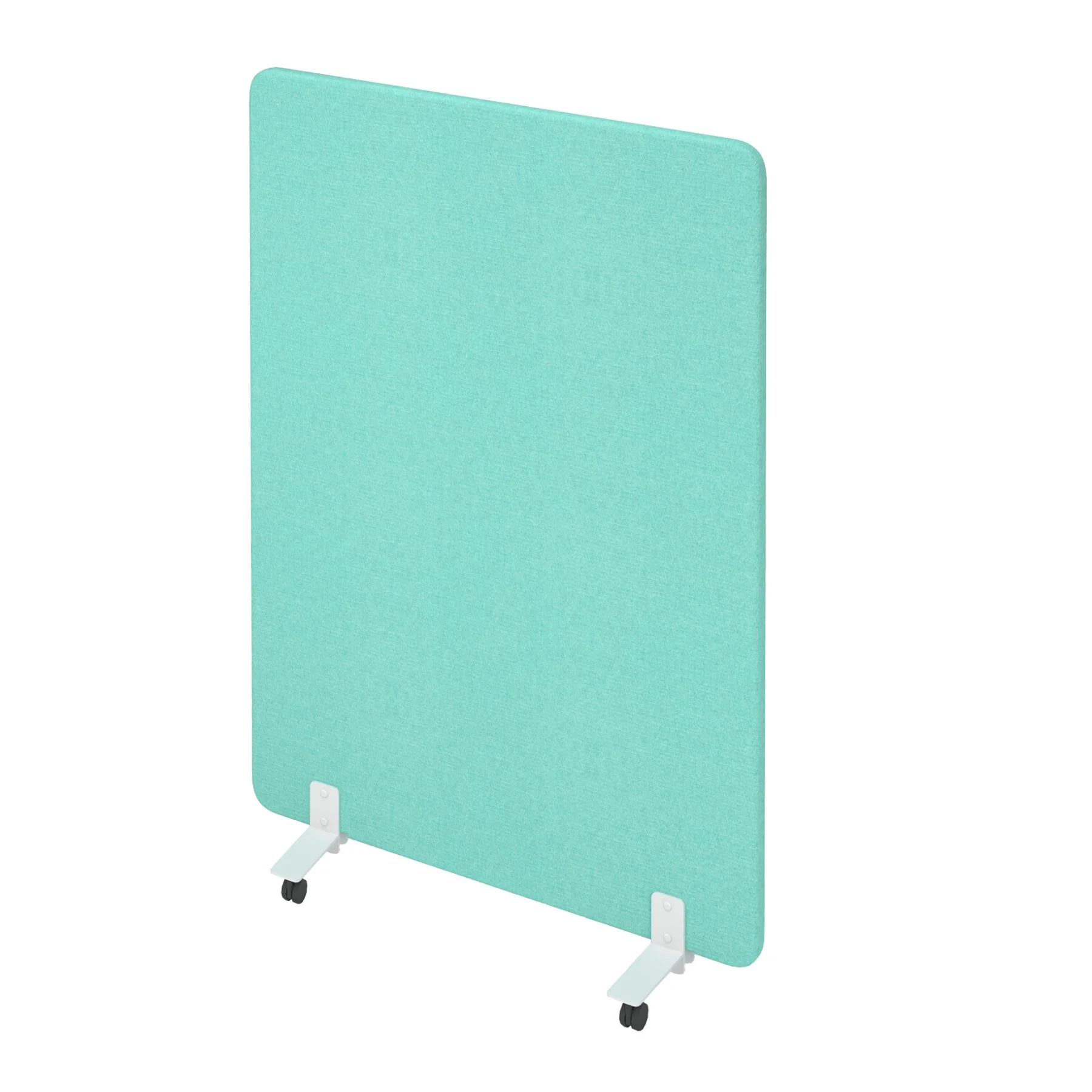 Acoustic divider Narbutas Free Standing, 1200 x 36 x 1600 mm, fabric Velito Presto light mint, chipboard 16 mm
