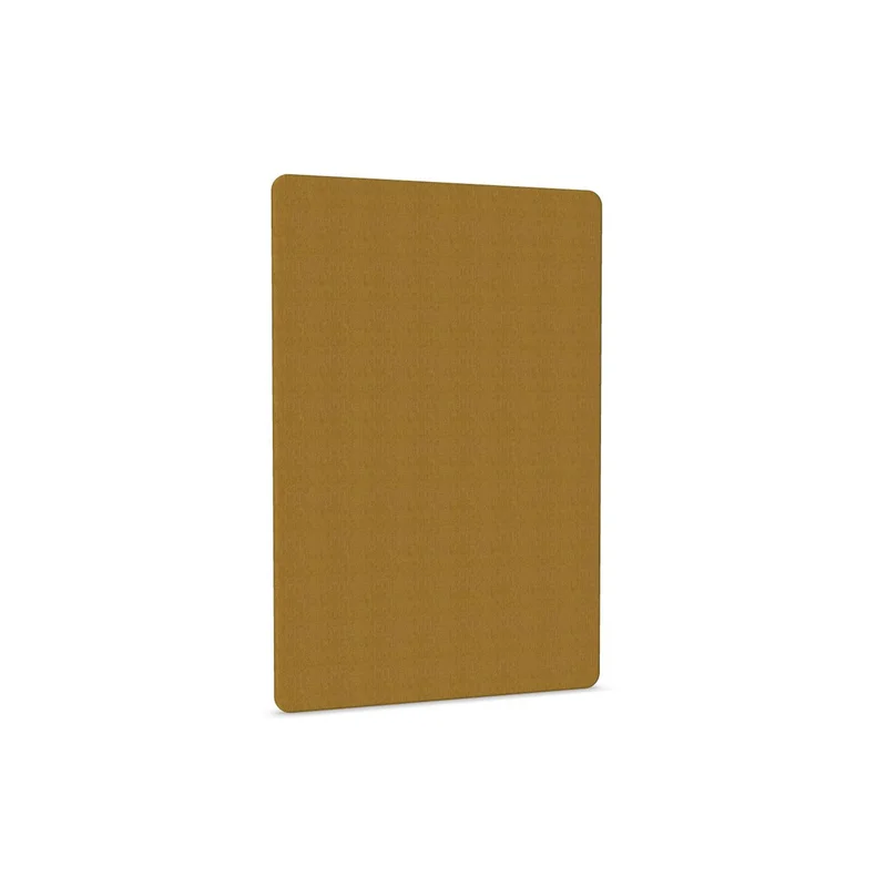 Acoustic panel Narbutas, free-standing, 1200 x 36 x 1800 mm, chipboard 16 mm, mustard