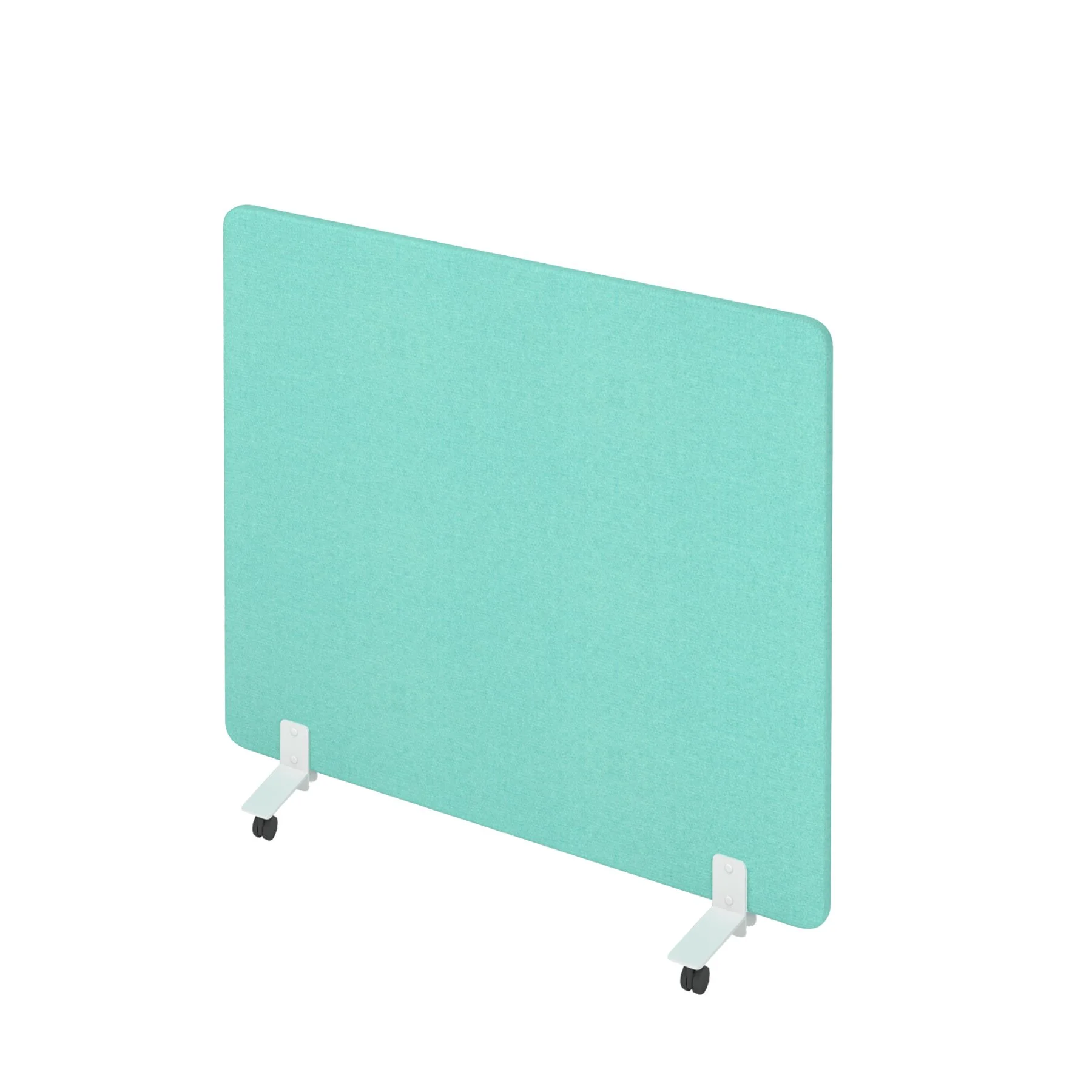 Acoustic divider Narbutas Free Standing, 1400 x 36 x 1200 mm, fabric Velito Presto light mint, chipboard 16 mm