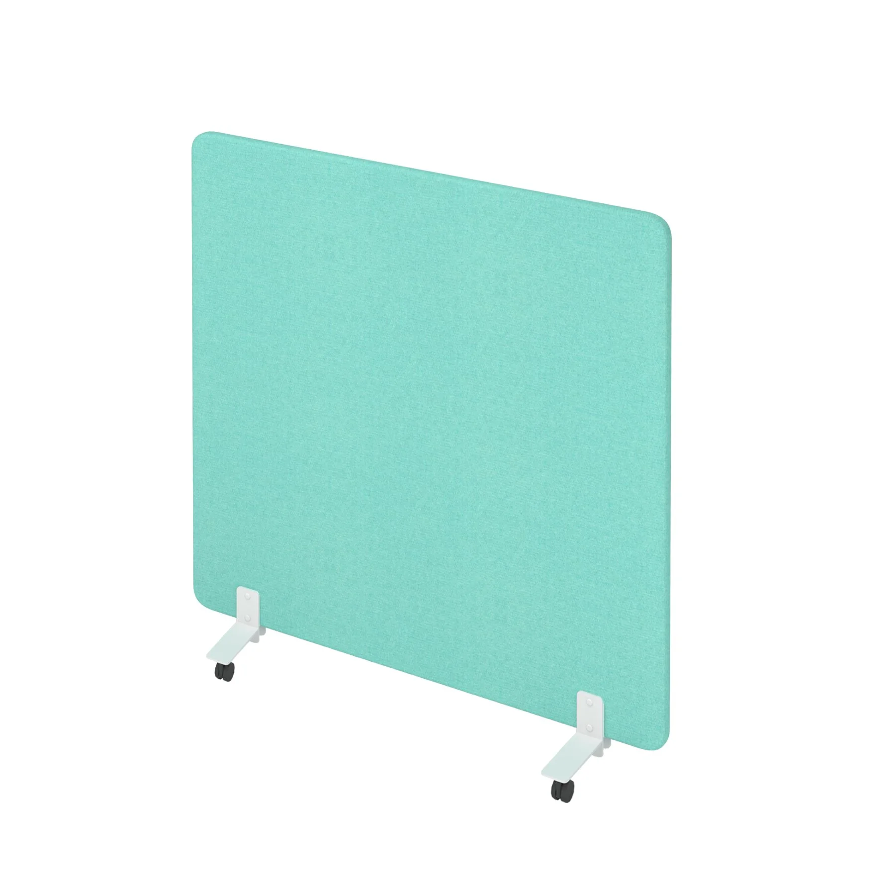 Acoustic divider Narbutas Free Standing, 1400 x 36 x 1400 mm, fabric Velito Presto light mint, chipboard 16 mm