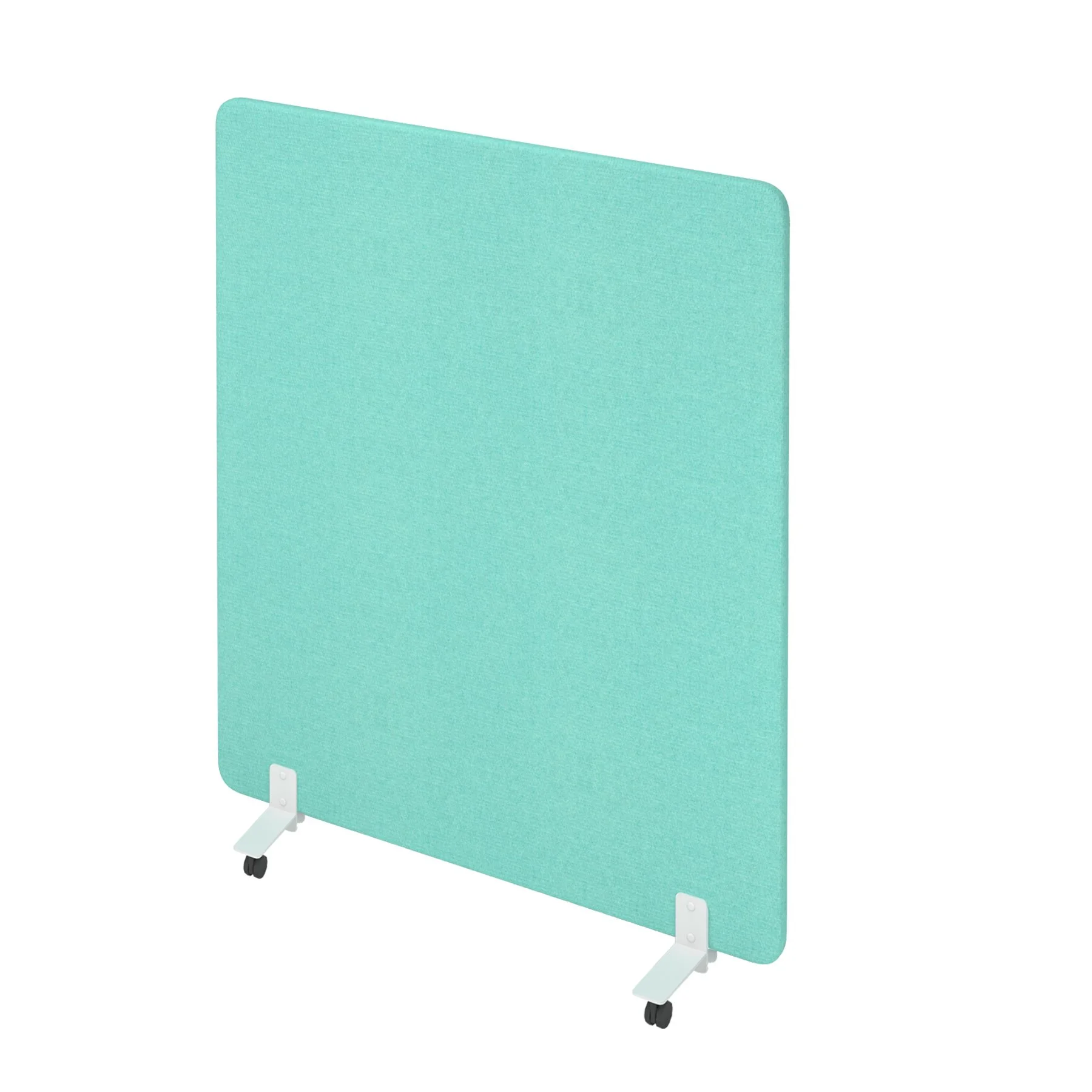 Acoustic divider Narbutas Free Standing, 1400 x 36 x 1600 mm, fabric Velito Presto light mint, chipboard 16 mm