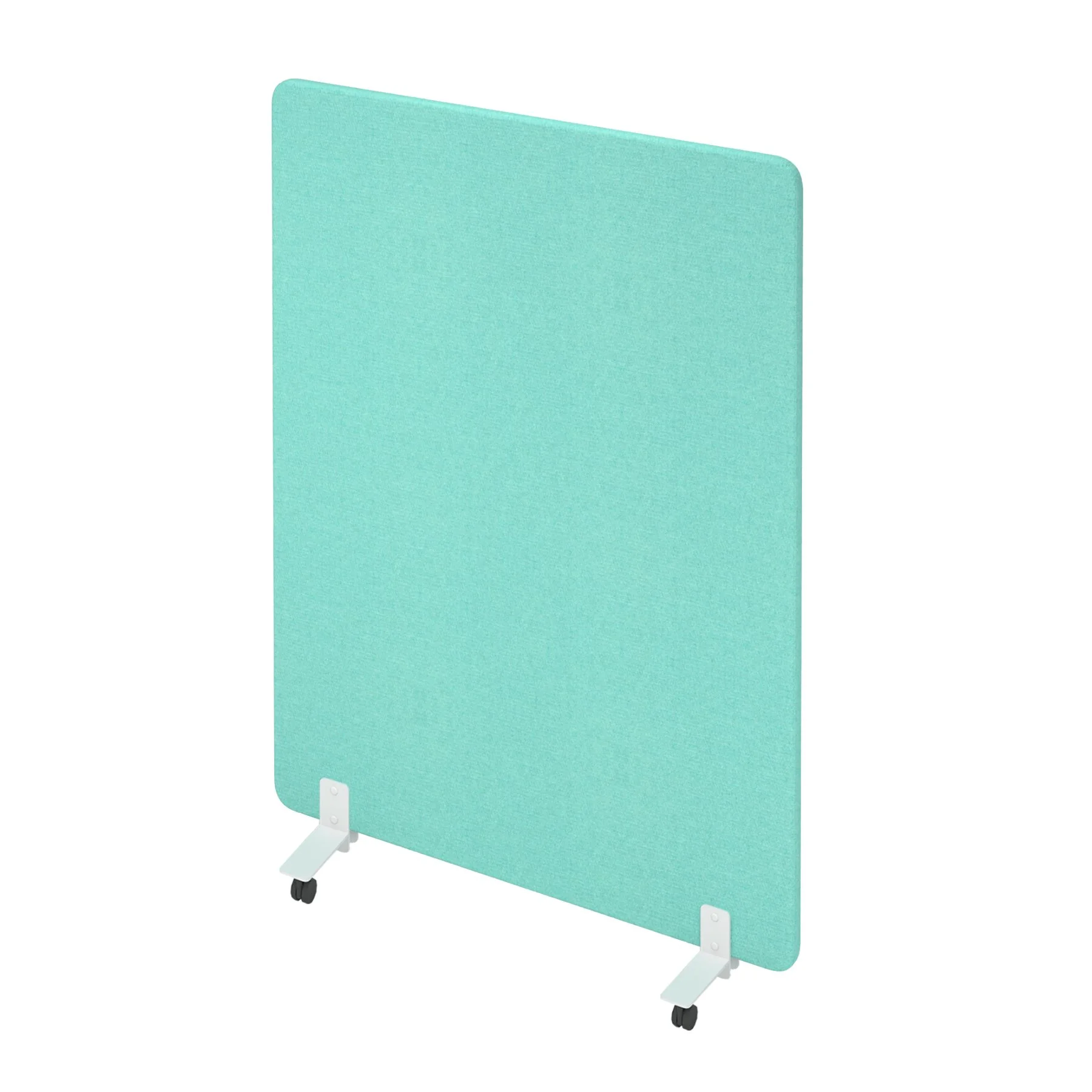 Acoustic divider Narbutas Free Standing, 1400 x 36 x 1800 mm, fabric Velito Presto light mint, chipboard 16 mm