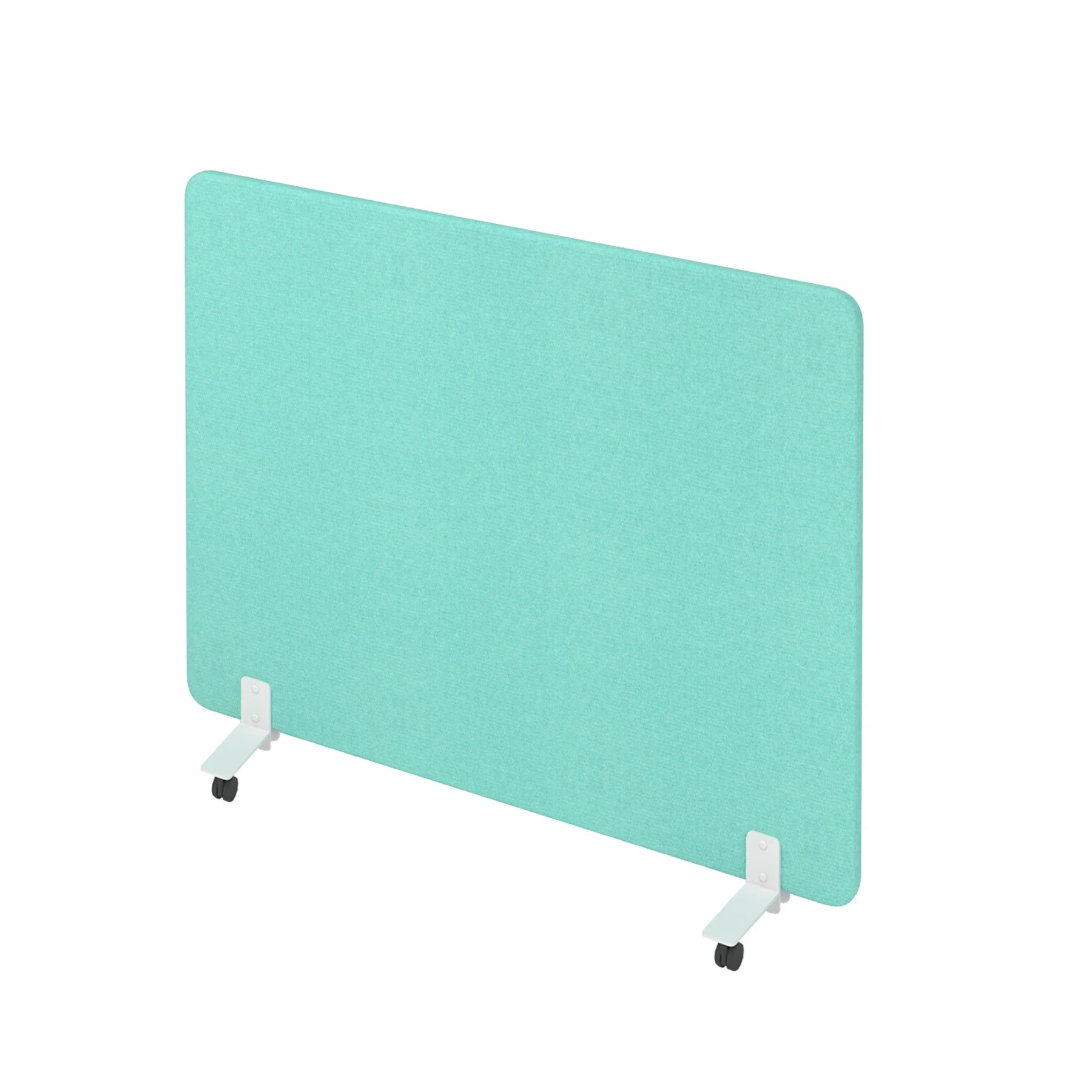 Acoustic divider Narbutas Free Standing, 1600 x 36 x 1200 mm, fabric Velito Presto light mint, chipboard 16 mm