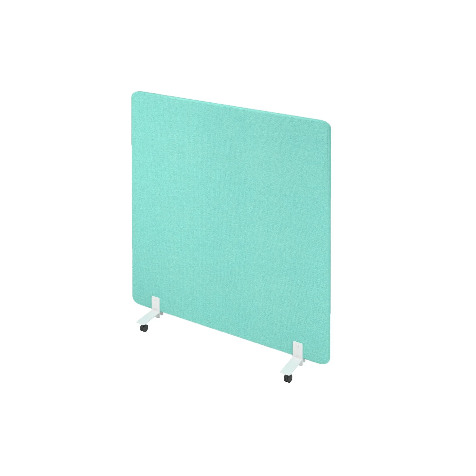 Acoustic divider Narbutas Free Standing, 1600 x 36 x 1600 mm, fabric Velito Presto light mint, chipboard 16 mm