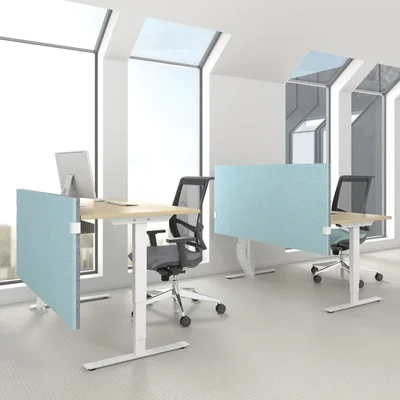 Acoustic wall panel Modus Narbutas, 42 x 740 x 1600 mm, fabric Velito Presto light mint & light mint, gray metal