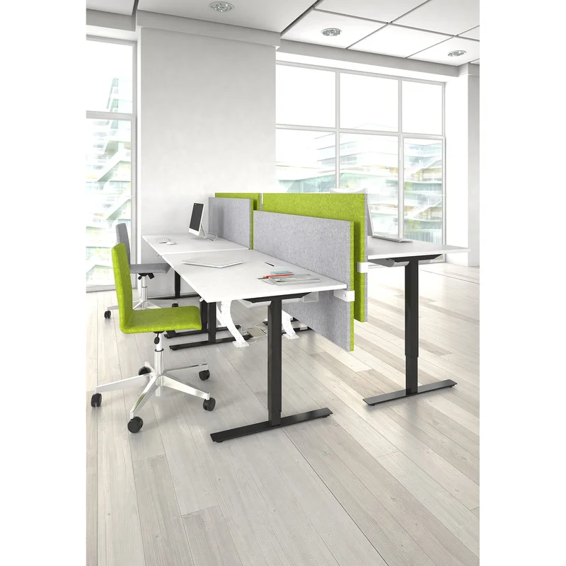 Acoustic wall panel Modus Narbutas, 42 x 740 x 1600 mm, fabric Velito Presto light mint & light mint, gray metal