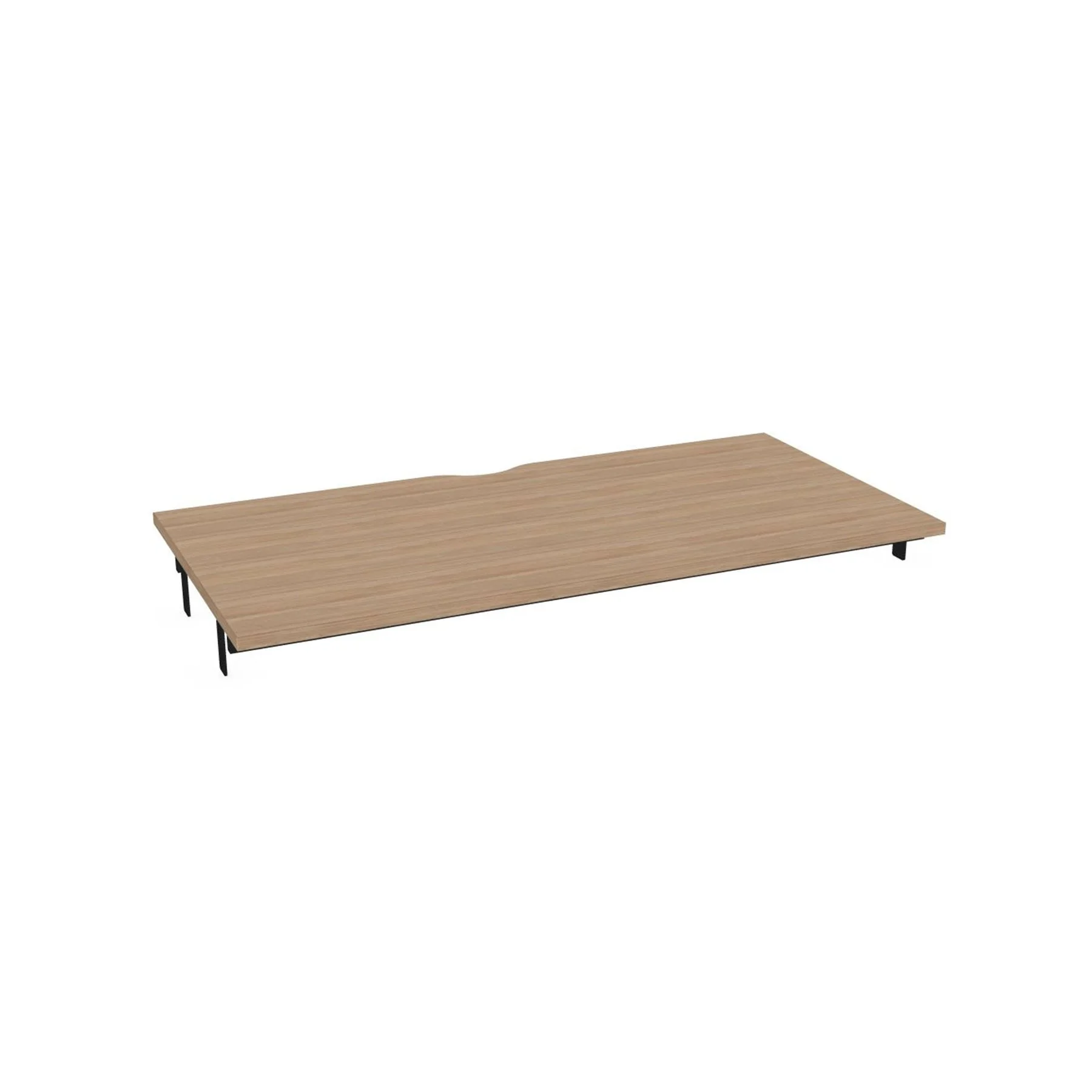 Top Narbutas My Space, with cable cut-out, 1400 x 680 x 25 mm, amber oak, black metal