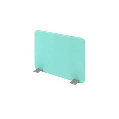 Acoustic desk screen Narbutas Top 530, 800 x 36 x 530 mm, fabric Velito Presto light mint, chipboard 16 mm, gray metal