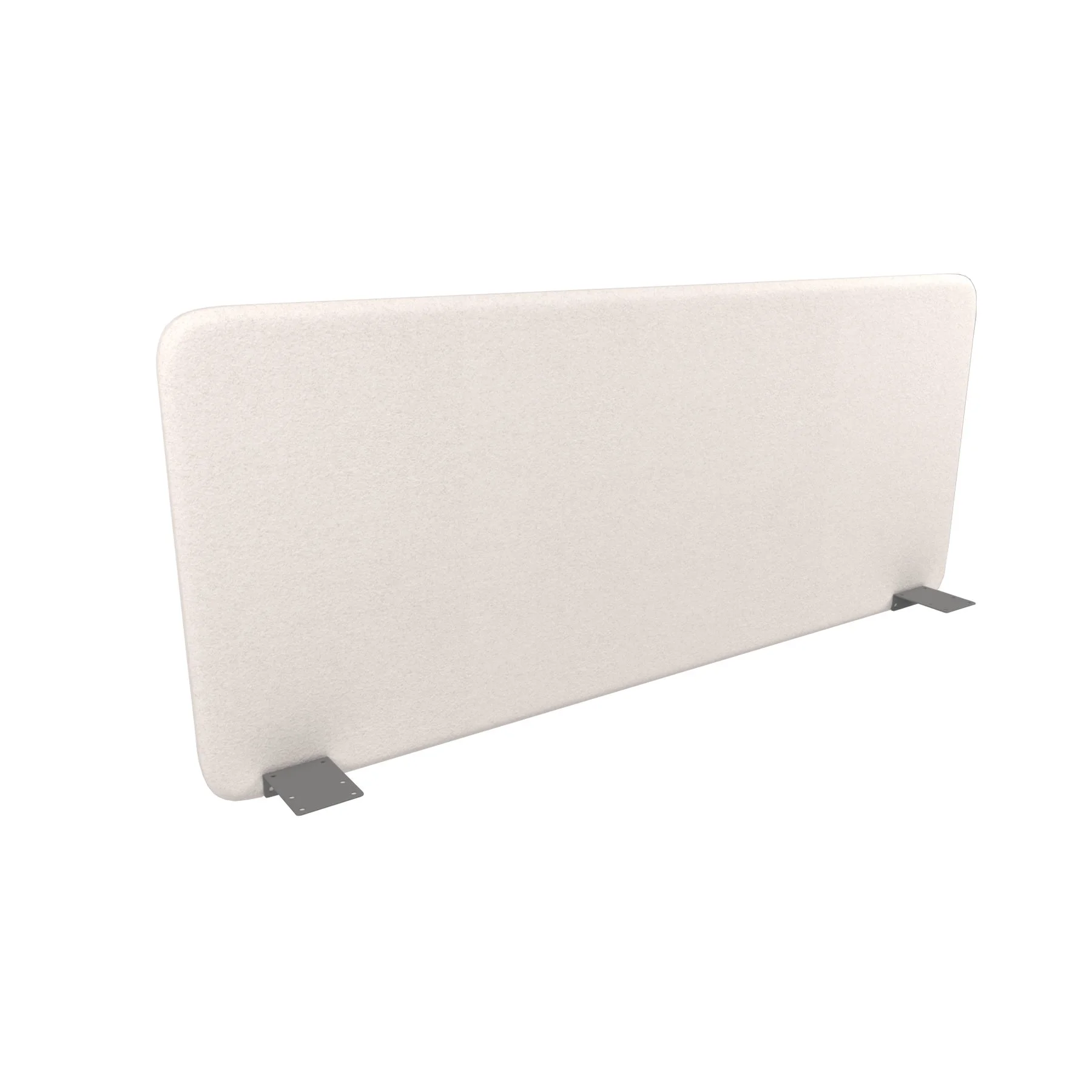 Soundproof desk partition Narbutas Top 530, 1400 x 36 x 530 mm, Velito Presto fabric beige, gray metal