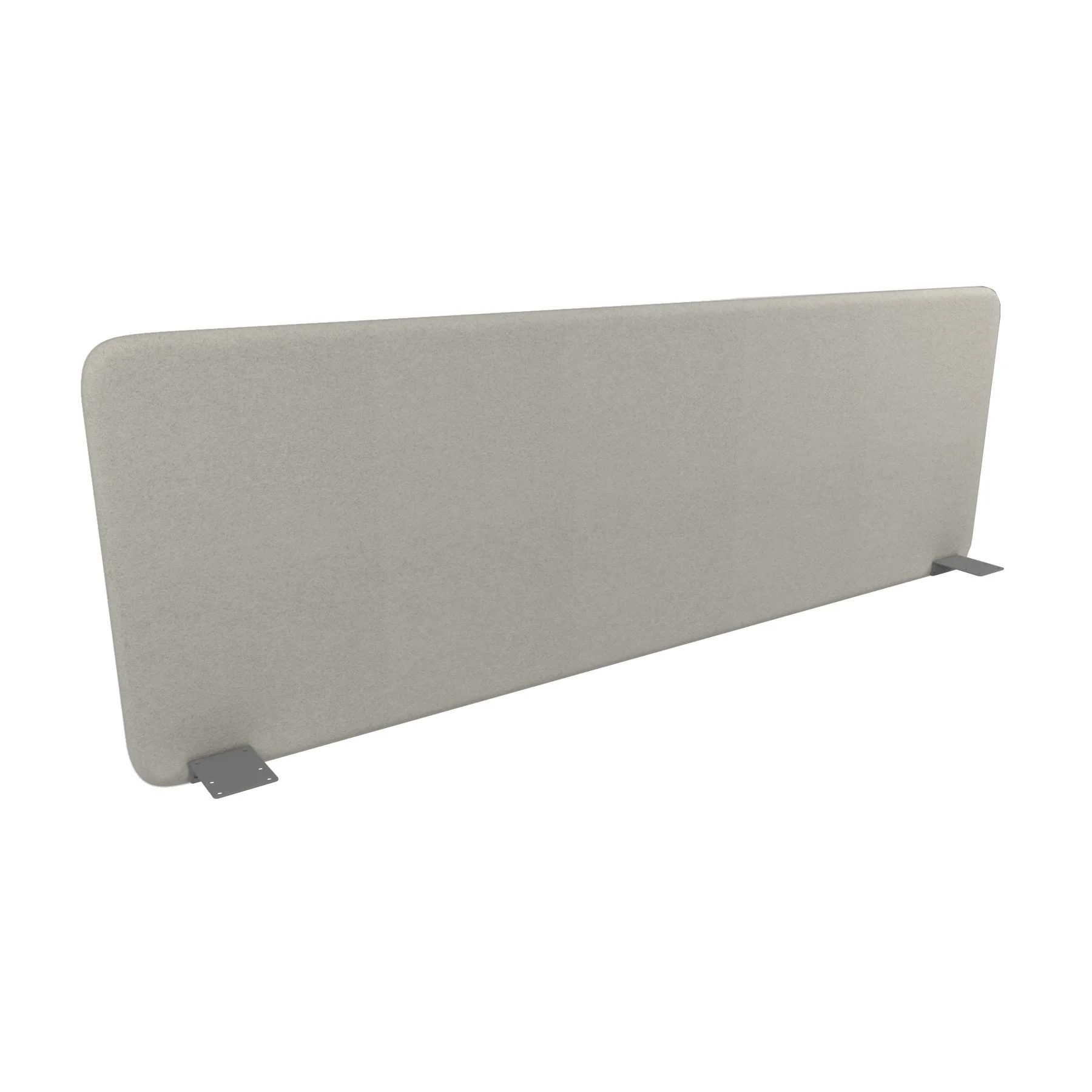 Soundproof desk partition Narbutas Top 530, 1600 x 36 x 530 mm, Velito Presto fabric cappuccino, gray metal