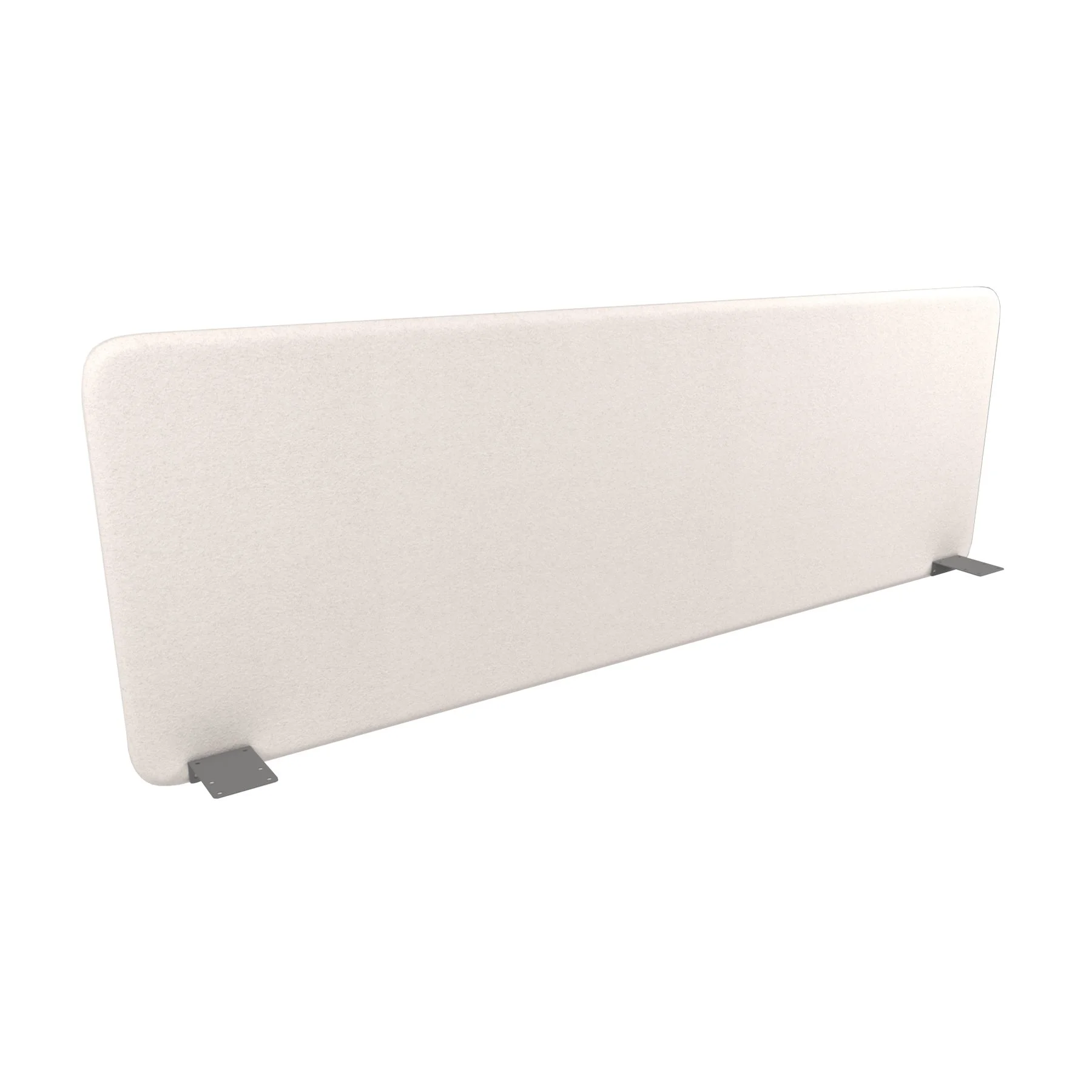 Soundproof desk partition Narbutas Top 530, 1600 x 36 x 530 mm, Velito Presto fabric beige, gray metal