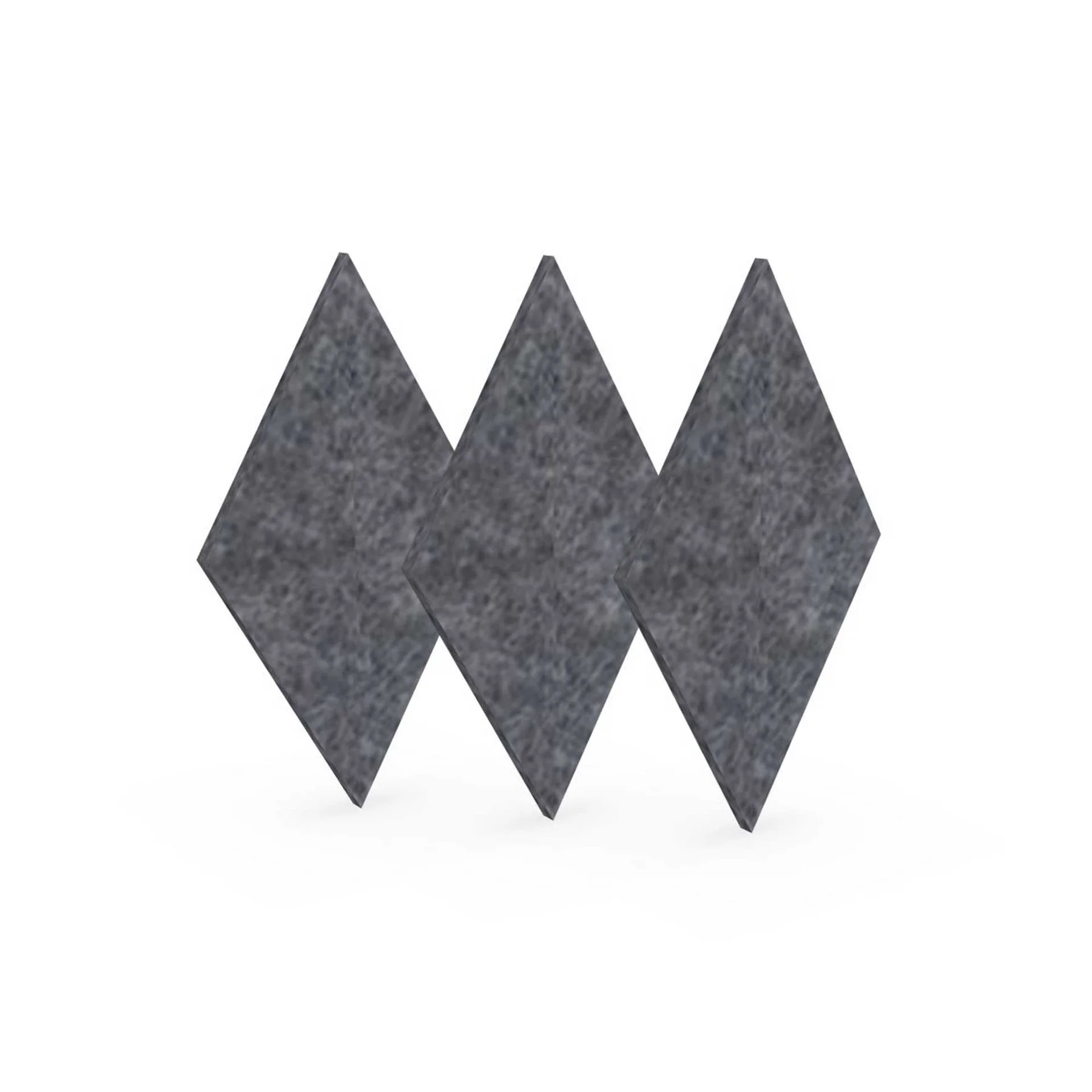 Acoustic panel Narbutas Pet, diamond, 115 x 200 x 9 mm, PET felt, 3 pcs, gray