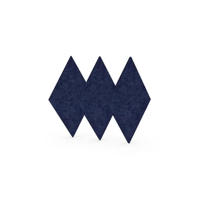 Acoustic panel Narbutas Pet, diamond, 115 x 200 x 9 mm, PET felt, 3 pcs, dark blue