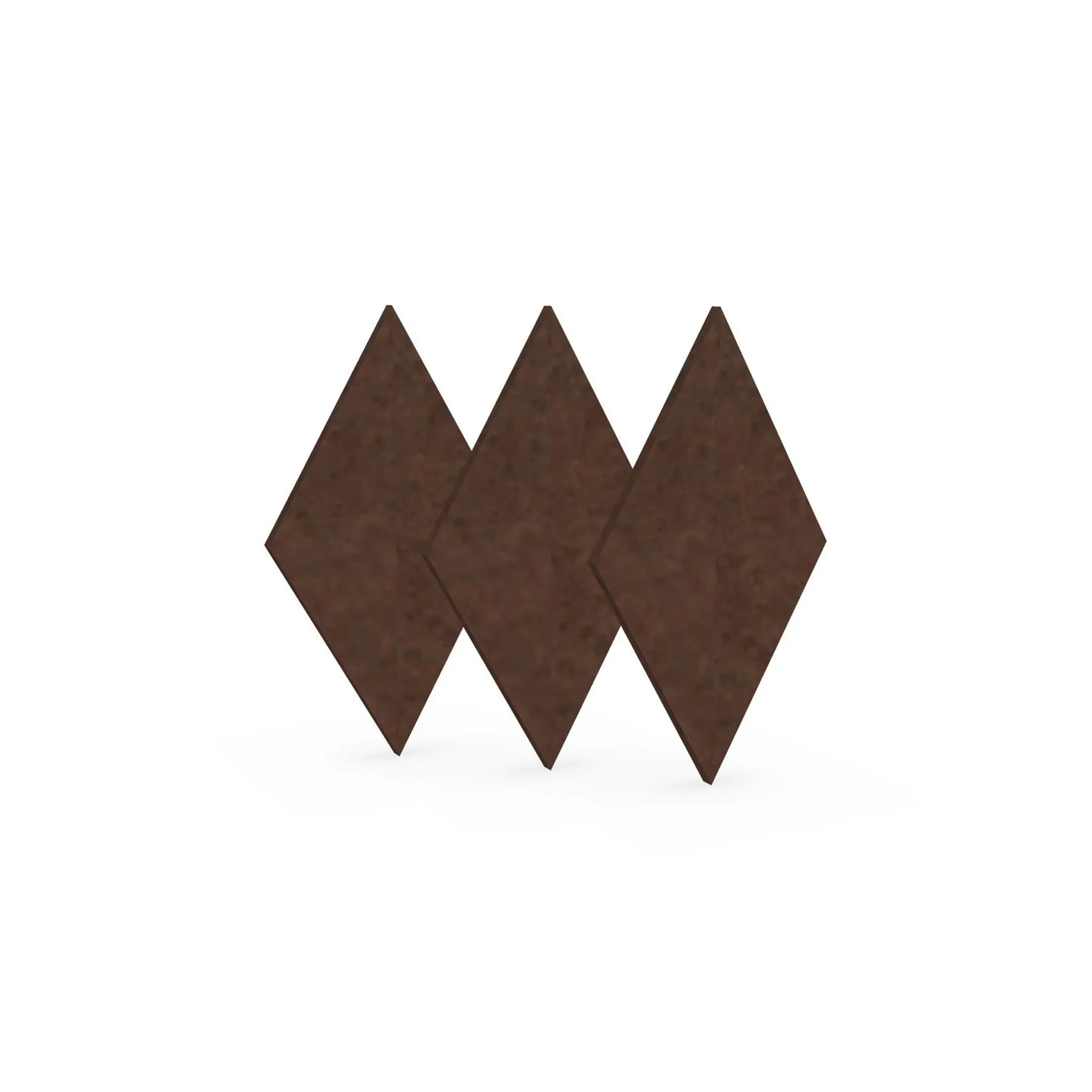 Acoustic panel Narbutas Pet, diamond, 115 x 200 x 9 mm, PET felt, 3 pcs, chestnut