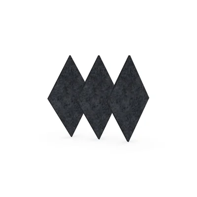 Acoustic panel Narbutas Pet, diamond, 115 x 200 x 9 mm, PET felt, 3 pcs, dark gray