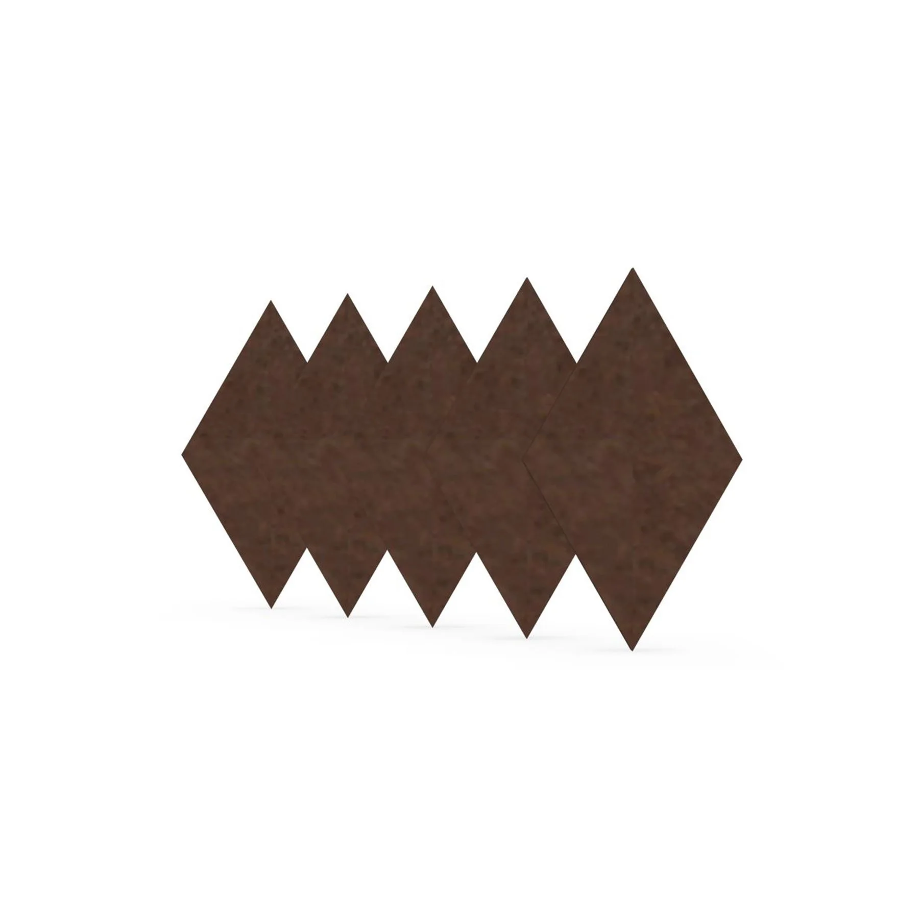 Acoustic panel Narbutas Pet, diamond, 115 x 200 x 9 mm, PET felt, 5 pcs, chestnut
