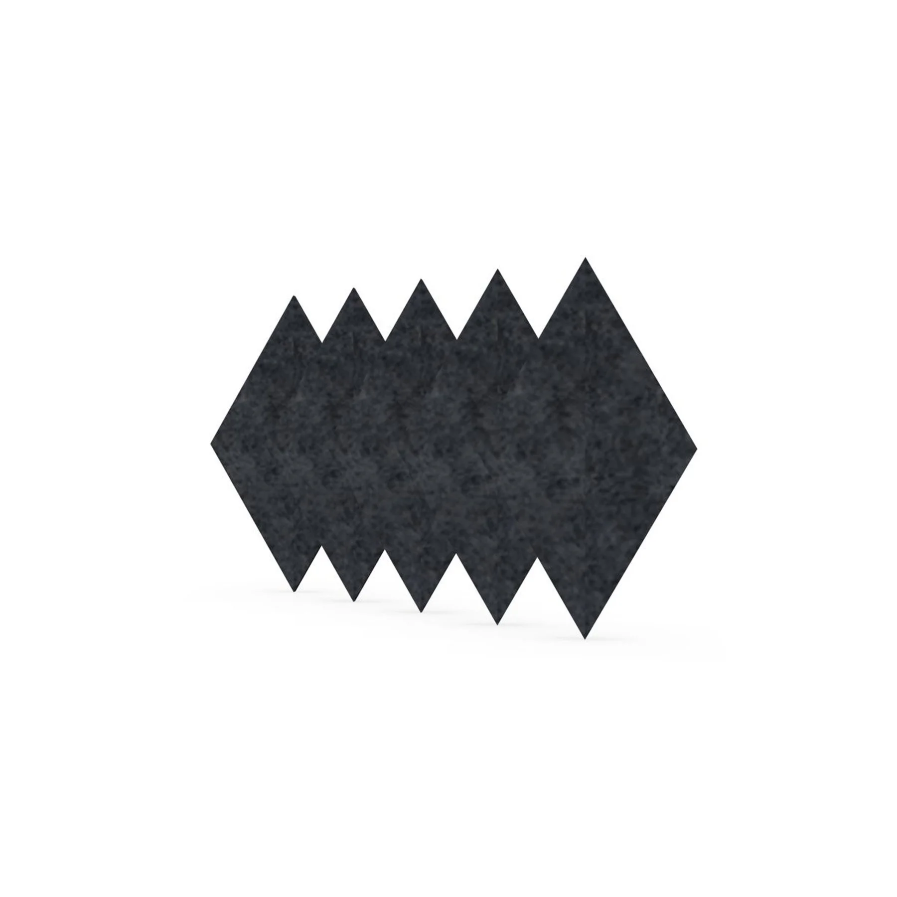 Acoustic panel Narbutas Pet, diamond, 115 x 200 x 9 mm, PET felt, 5 pcs, dark gray