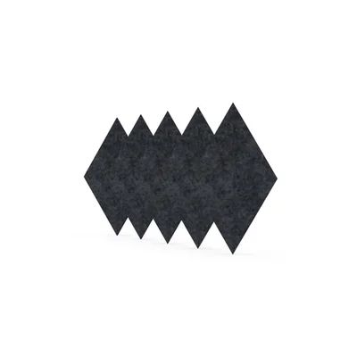 Acoustic panel Narbutas Pet, diamond, 115 x 200 x 9 mm, PET felt, 5 pcs, dark gray