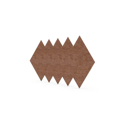 Acoustic panel Narbutas Pet, diamond, 115 x 200 x 9 mm, PET felt, 5 pcs, coral