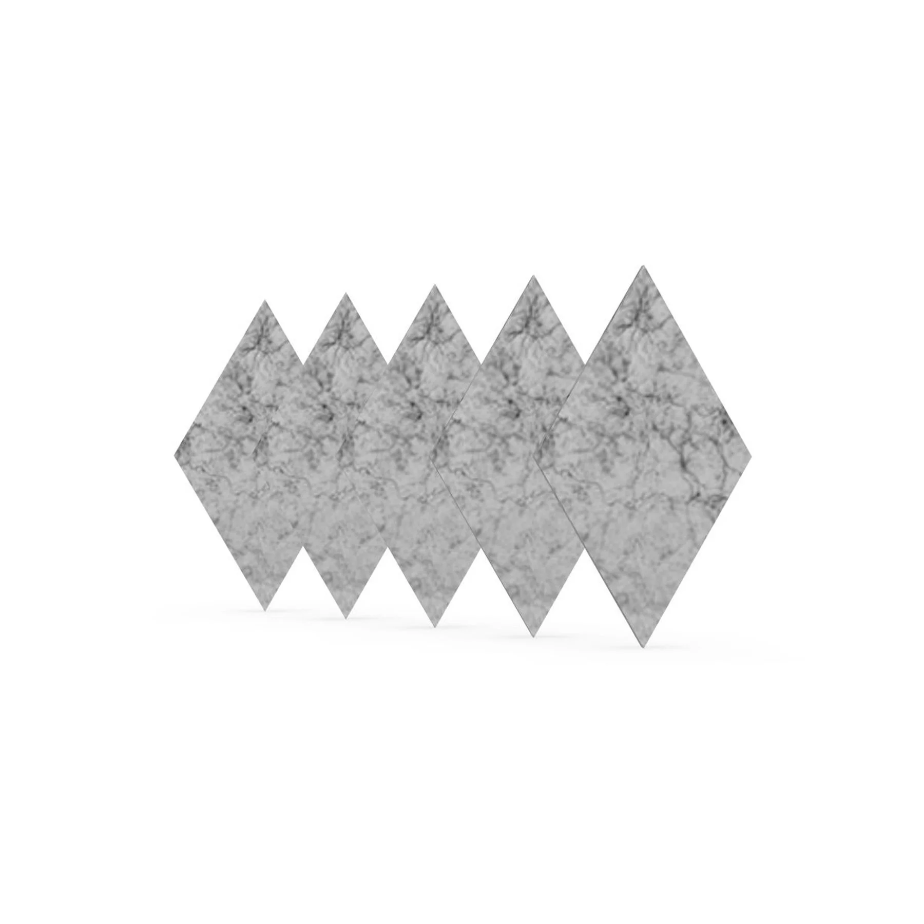 Acoustic panel Narbutas Pet, diamond, 115 x 200 x 9 mm, PET felt, 5 pcs, light gray
