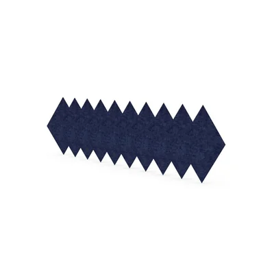 Acoustic panel Narbutas Pet, diamond, 115 x 200 x 9 mm, PET felt, 10 pcs, dark blue