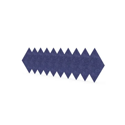 Acoustic panel Narbutas Pet, diamond, 115 x 200 x 9 mm, PET felt, 10 pcs, blue