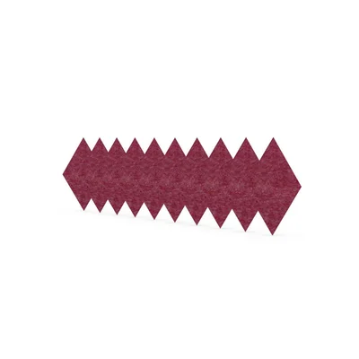 Acoustic panel Narbutas Pet, diamond, 115 x 200 x 9 mm, PET felt, 10 pcs, dark pink