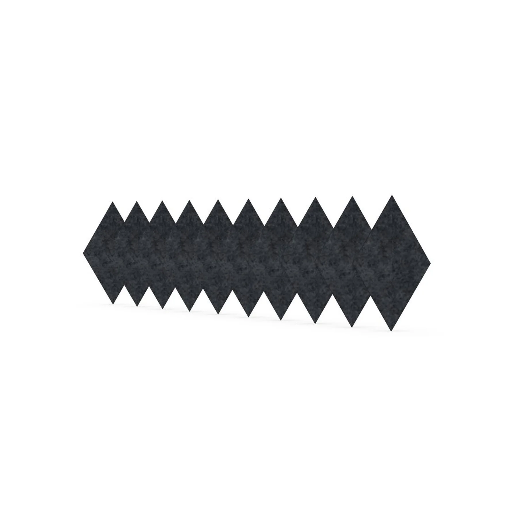 Acoustic panel Narbutas Pet, diamond, 115 x 200 x 9 mm, PET felt, 10 pcs, dark gray