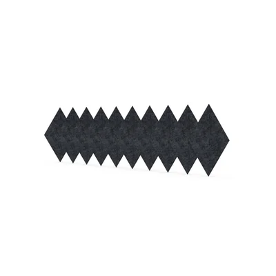 Acoustic panel Narbutas Pet, diamond, 115 x 200 x 9 mm, PET felt, 10 pcs, dark gray