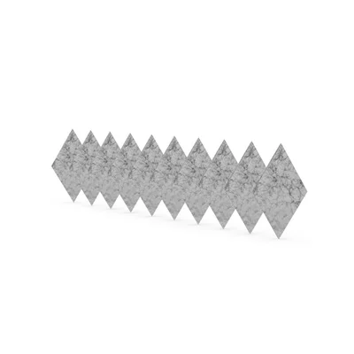 Acoustic panel Narbutas Pet, diamond, 115 x 200 x 9 mm, PET felt, 10 pcs, light gray