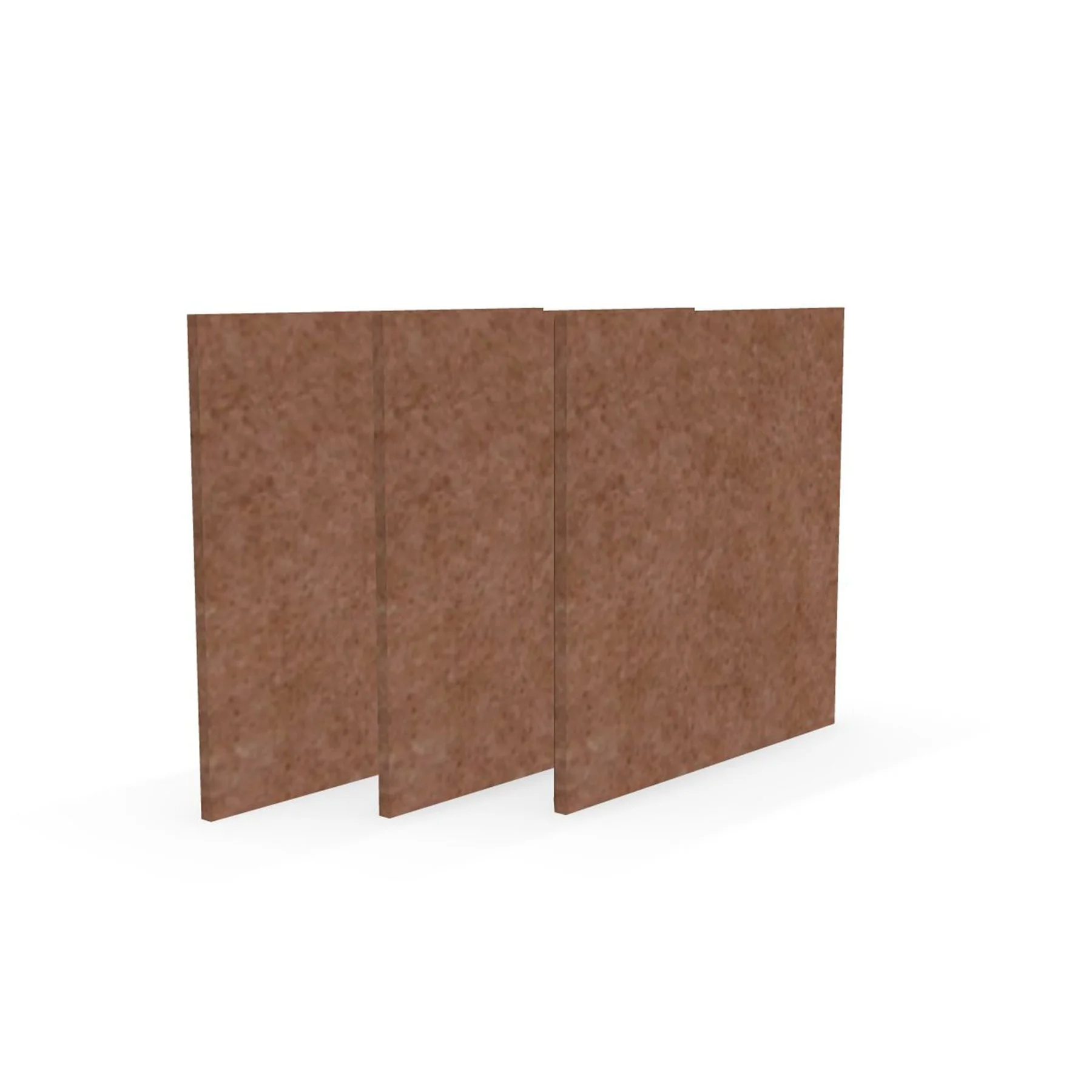 Acoustic panel Narbutas Pet, square, 200 x 200 x 9 mm, PET felt, 3 pcs, coral