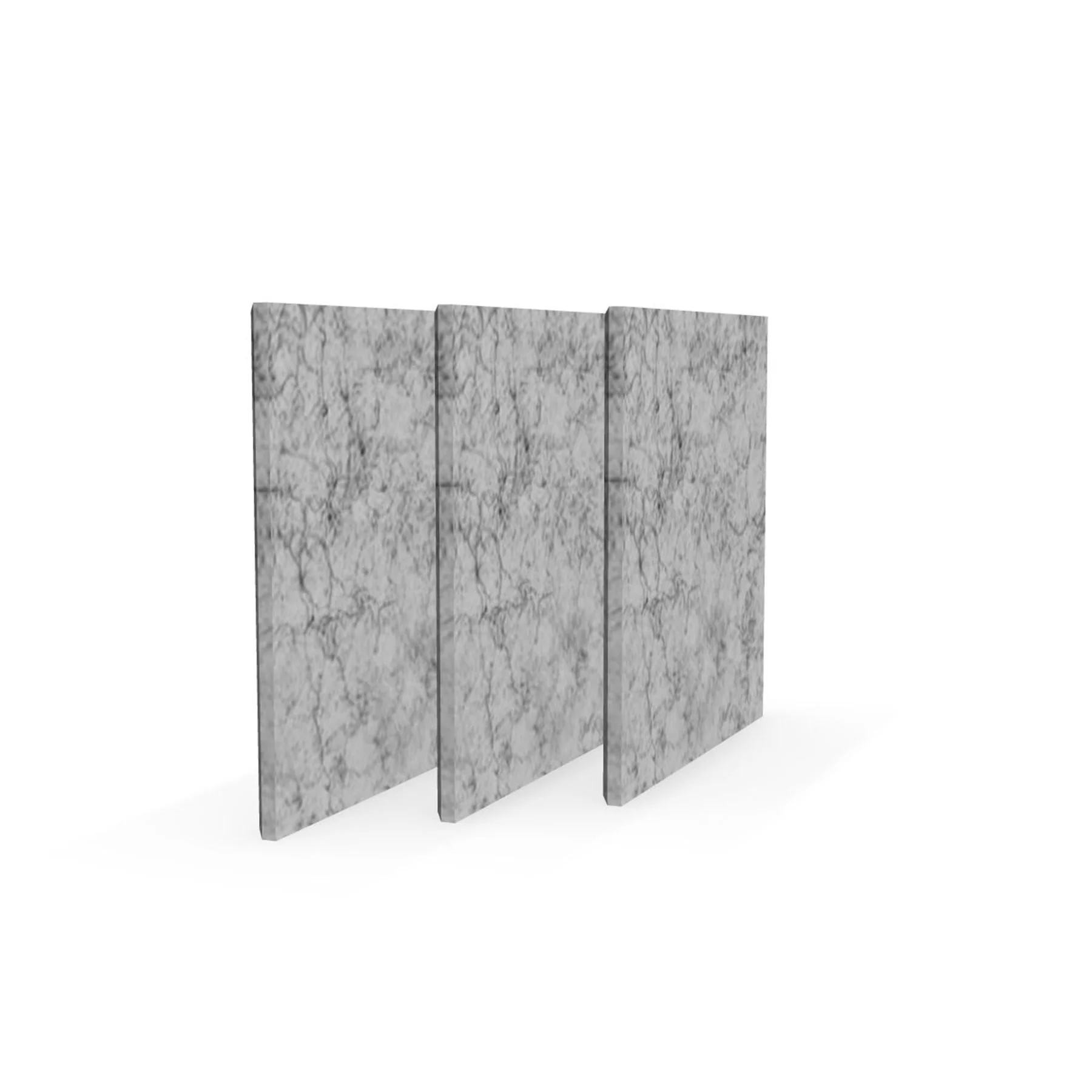 Acoustic panel Narbutas Pet, square, 200 x 200 x 9 mm, PET felt, 3 pcs, light gray