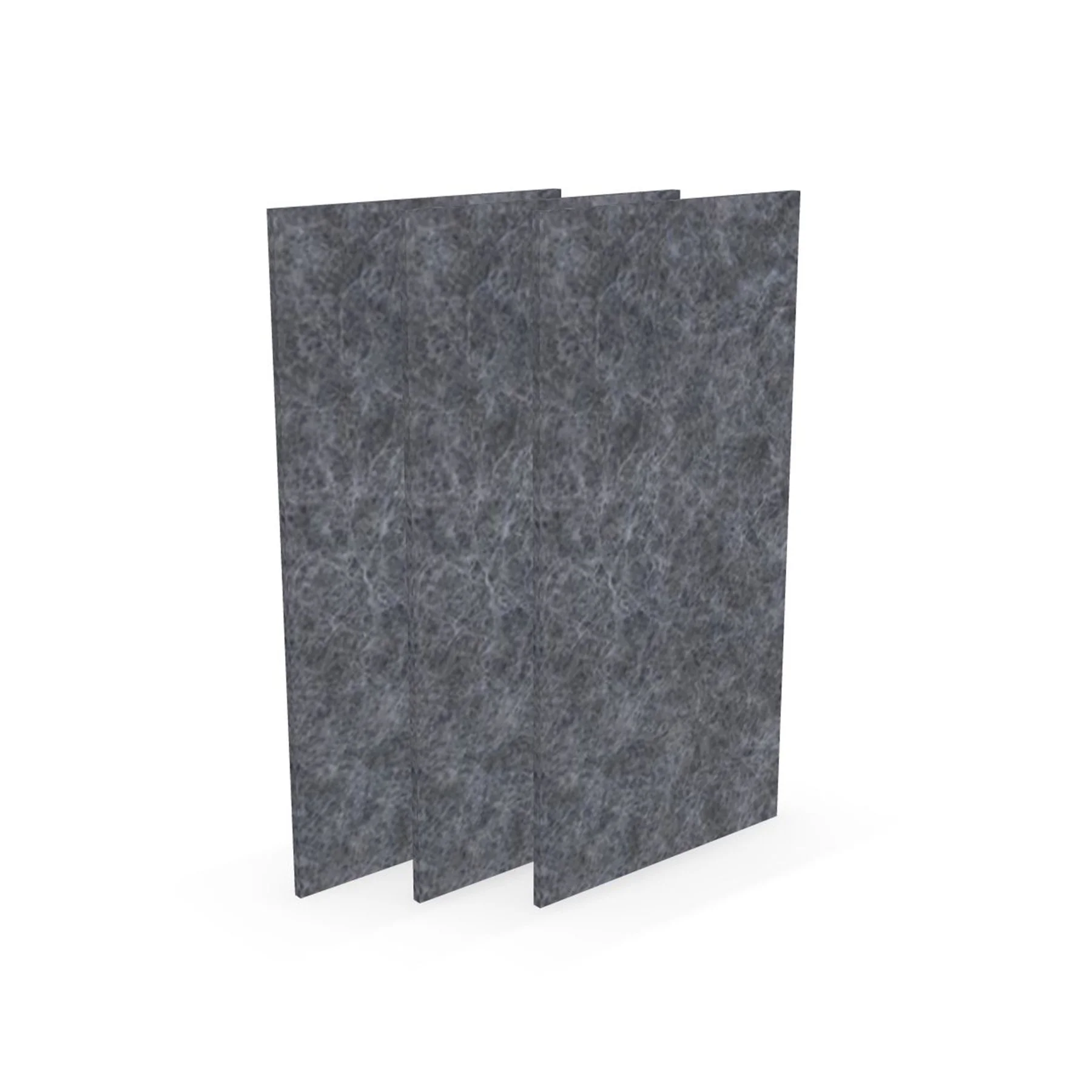 Acoustic panel Narbutas Pet, rectangle, 200 x 400 x 9 mm, PET felt, 3 pcs, gray