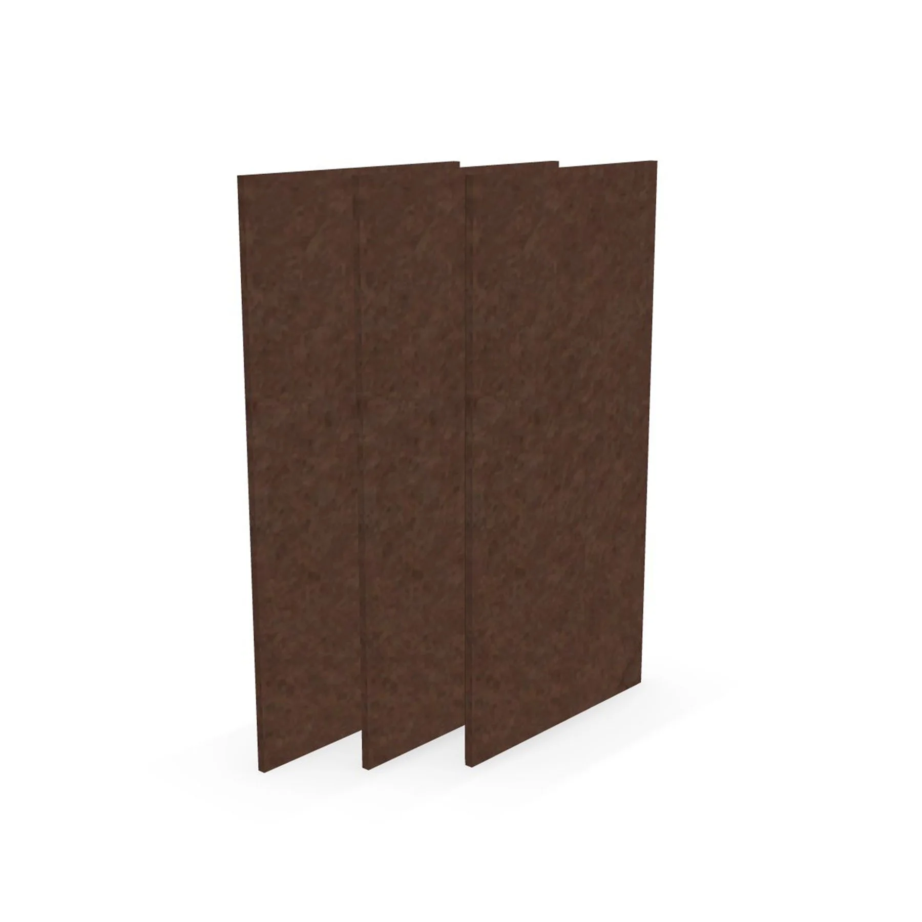 Acoustic panel Narbutas Pet, rectangle, 200 x 400 x 9 mm, PET felt, 3 pcs, chestnut
