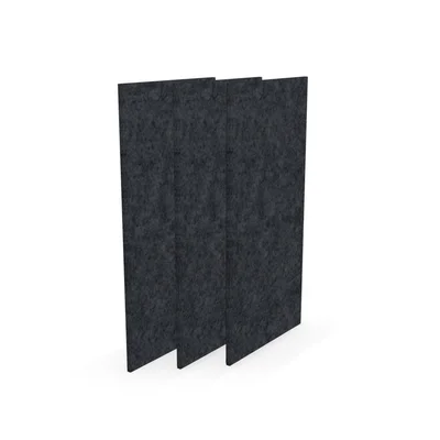 Acoustic panel Narbutas Pet, rectangle, 200 x 400 x 9 mm, PET felt, 3 pcs, dark gray