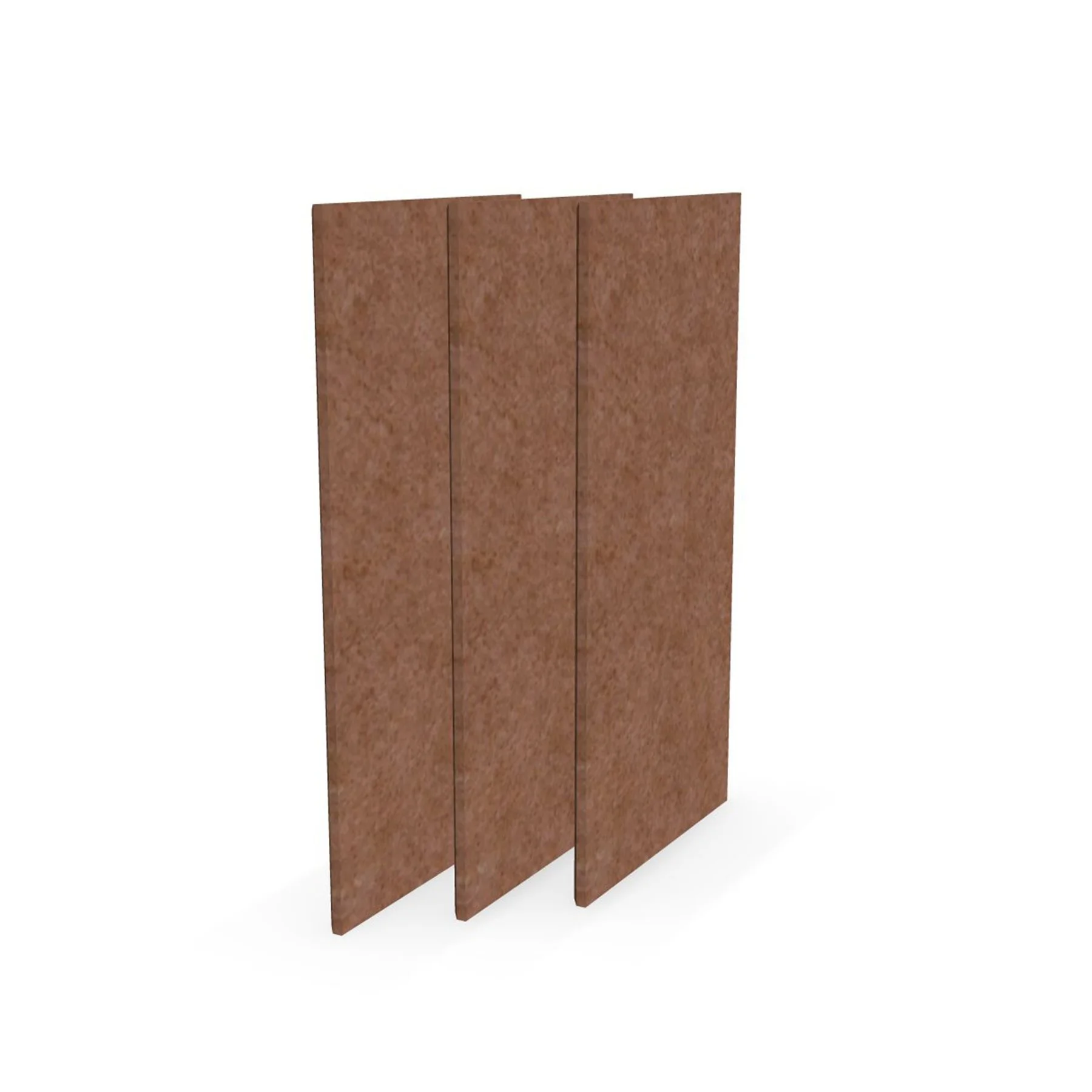 Acoustic panel Narbutas Pet, rectangle, 200 x 400 x 9 mm, PET felt, 3 pcs, coral